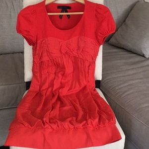Coral red bubble dresss
